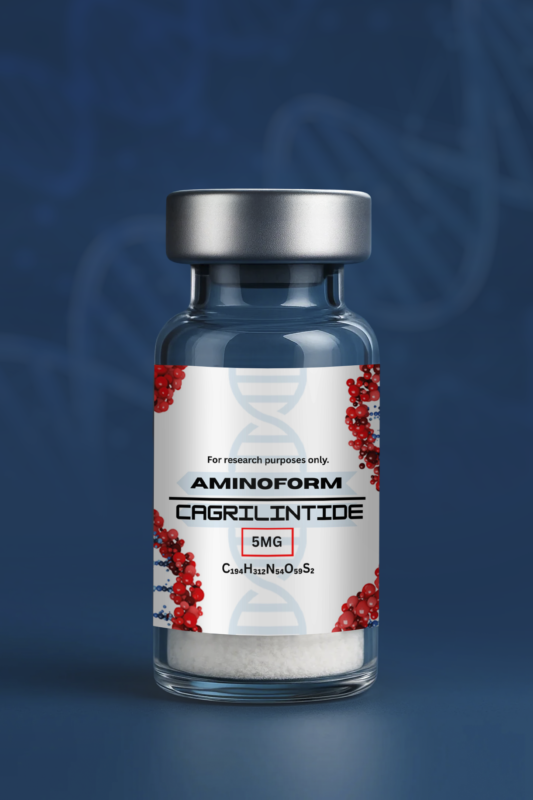 Cagrilintide research peptide 5mg lyophilized vial for laboratory research use